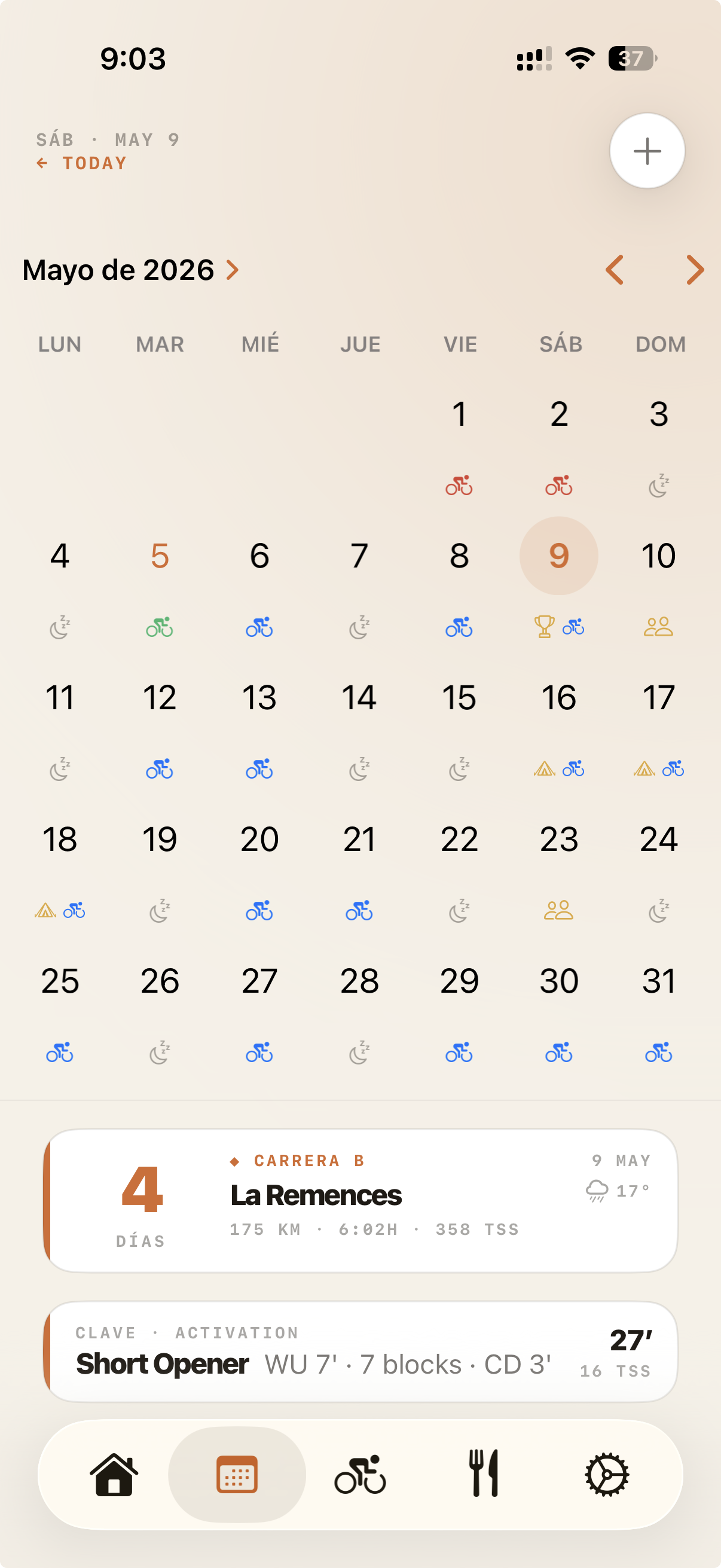 Calendar view